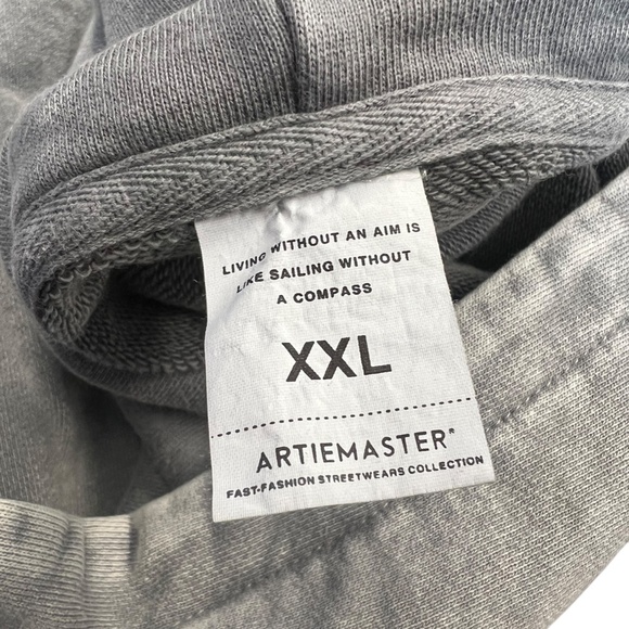 ARTIEMASTER Thicker Unisex Hoodie - gray XXL acid wash/ - Picture 4 of 4